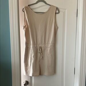 Chic Sleeveless Tan Jumpsuit